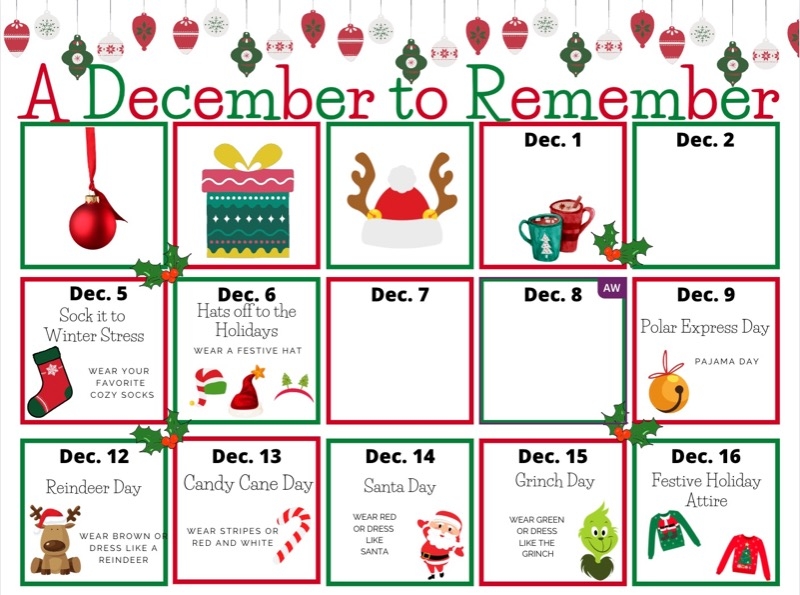 chickasha-public-schools-december-dress-up-days